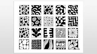 20 zentangle patterns for beginners  20 zentangle patterns step by step