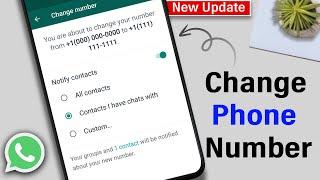 How To Change Your Phone Number 2024  WhatsApp  Change WhatsApp number without losing data