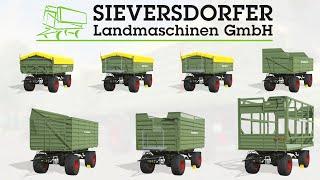 FS22  Sieversdorfer Trailer Package - Farming Simulator 22 New Mods Review 2K60