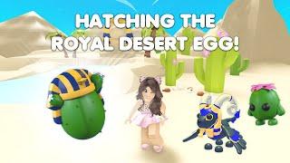 HATCHING the ROYAL DESERT EGG TWICE *LUCKY* in Adopt me