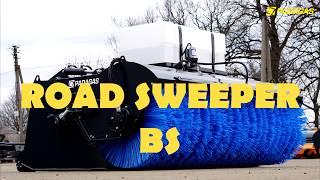 Masive street sweeper for tractor  loader - PADAGAS BS300. Road sweeper.