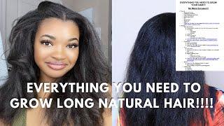 EVERYTHING YOU NEED TO GROW LONG HEALTHY NATURAL HAIR  LIST IN DESCRIPTION