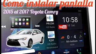 Cómo instalar cámara original y pantalla CarPlay con controles del volante 2015 a 2017 Toyota Camry