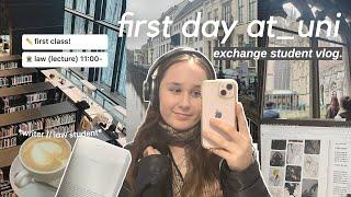 first day at uni VLOG exchange_student lectures writing law class EU study abroad₊˚️ 