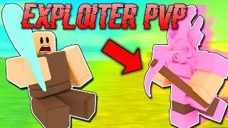 KILLING EXPLOITERS WITH THE PINK DIAMOND ARMOR ROBLOX BOOGA BOOGA