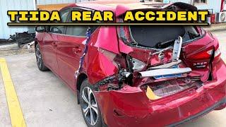 Rear rear end collision car repair