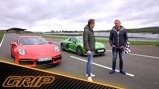 Duell der Allrad-Supersportler - Porsche 911 Turbo vs. Audi R8 V10  GRIP