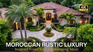 Rustic to Luxurious Moroccan-Inspired Mediterranean Homes with Inspired Frontyard Landscaping Ideas