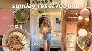 sunday reset routine 🫧 cleaning journaling and self care