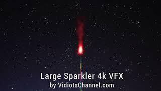 Sparkler large Green & Black ScreenColor changing 4k Fireworks
