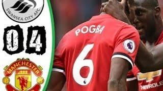 Swansea Vs Manchester United 0 - 4  Premier League 19082017 HD