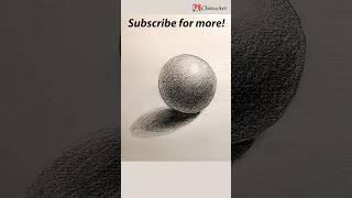 3D Sphere Drawing with pencil shading #shorts #youtubeshorts #viralvideo #3d #ball #art #drawing