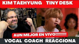 KIM TAEHYUNG en el TINY DESK VOCAL COACH REACCIONA  #v #vlayover #tinydeskconcert