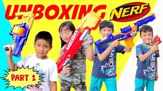 Pixel Unboxing Nerf Besar dan Keren  Delta Trooper Vs SurgeFire Elite Vs Mega TwinShock Part 1