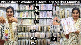 Bhuleshwar Market Mumbai  Wholesale Jewellery  Earring @1Rs Necklace @5RsShree Pramukh Jewellery
