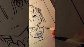 DRAWING ANIME REM WAIFU - re zero