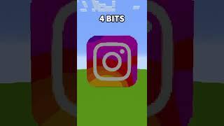 GUESS THE APPS IN MINECRAFT64 bits 32 bits 16 bits 8 bits 4 bits 2 bits 1 bit #shorts #minecraft