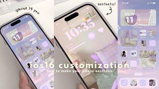iOS16 aesthetic customization Purple Theme  Tutorial widget and change icons