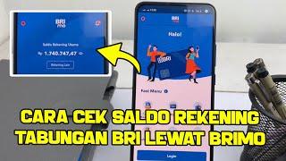 Cara cek saldo rekening tabungan bri lewat aplikasi brimo