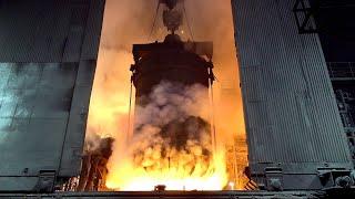 How to Manufacture I-beams by Melting Huge Amount of Scrap metal. Amazing Large-Scale Steel Factory