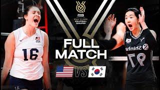  USA vs  KOR - Paris 2024 Olympic Qualification Tournament  Full Match - Volleyball