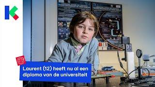 Laurent is 12 en al afgestudeerd van de universiteit