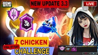 7 CHICKEN CHALLENGE WITH SHWETA PLAYS - #bgmilive #pubgmobile #shortsfeed #shortslive #wwcd #bgmi