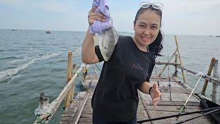 TRIP SINGKAT MANCING DISAAT LAUT PENUH SAMPAH  BAGAN TANJUNG KAIT