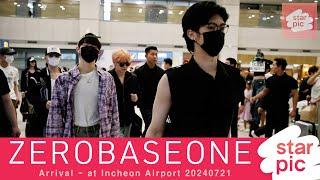 제로베이스원 잘 다녀왔어요  STARPIC  ZEROBASEONE Arrival - at Incheon Airport 20240721