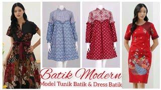 35 MODEL BAJU BATIK WANITA  DRESS BATIK DAN ATASAN BATIK