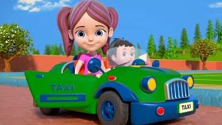 Wheels On The Taxi Vehicles Rhymes + More Fun Songs for Babies