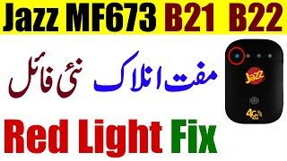 Jazz MF673 Unlock B22  Jazz MF673 Red Light Fix  MF673 B21 Unlock mf673 red light  Jazz device