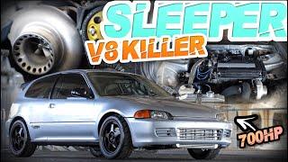 Sleeper 700HP Turbo Honda V8 Killer GAPS Mustang LS VTEC B-Series Civic