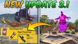 3.1 Update Tips & Tricks Nimbus Island New Gun P90 Flying Carpet Portal Treasure in PUBG Mobile