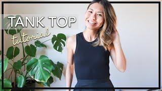 DIY Tank Top Tutorial - Beginner friendly How to sew modern minimalist racer rib style from scratch