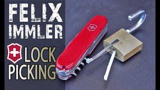 How to open a lock with a Swiss Army Knife  Lock picking with the tools of a Victorinox SAK.