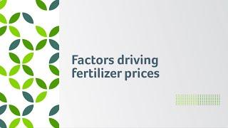 Factors driving fertilizer prices