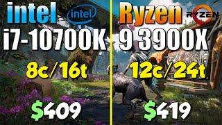 intel i7-10700K vs. Ryzen 9 3900X  Test in 8 Games