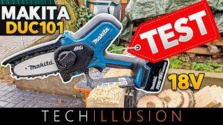 EXTREMETEST Makita 18V Cordless Pruning saw DUC101Z XCU14Z - battery chain saw DUC101 in test