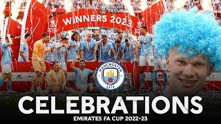 İlkay Gündoğan Lifts The FA Cup  Trophy Lift & Full-Time Celebrations    Emirates FA Cup 2022-23