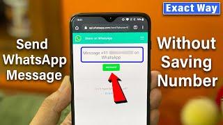How to send WhatsApp message without saving number 2024  New Update 