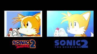 SONIC THE HEDGEHOG 2 1992  2022 SIDE BY SIDE COMPARISION