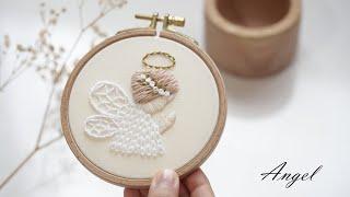 Angel Christmas embroidery ornamentPDF PatternBeginner friendly