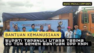 Bupati Tapanuli Utara Terima 20 Ton Semen Bantuan DPP KNPI