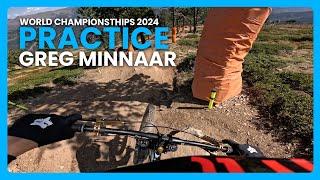 GoPro Legend Downhill Mountainbiker Greg Minnar - Practice Run at World Championships 2024