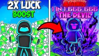 Using 1000 Of The Best Potion To Roll The Rarest Auras In Roblox Anime Slots