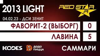 RED STAR LEAGUE LIGHT 2013 Лавина 50 Фаворит-2 обзор матча