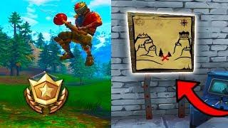 Fortnite SNOBBY SHORES TREASURE MAP LOCATION Week 3 Fortnite Battle Royale Challenge EASY Tutorial