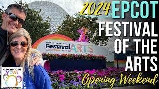 Festival of the Arts 2024 Opening Weekend  Epcot Food Booths Art Merch Performances & More