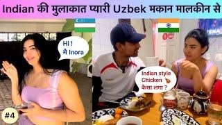 2 Indians with 1 Uzbekistan girl  Cooking Chicken for Cute Uzbek hostel owner  Tashkent vlog 